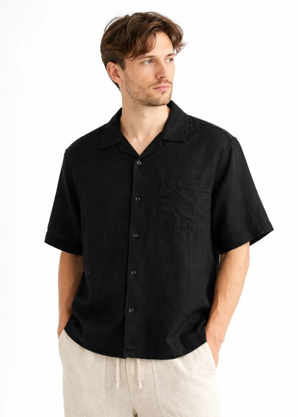 Linen Bowling Short Sleeve Shirt sold by Danali