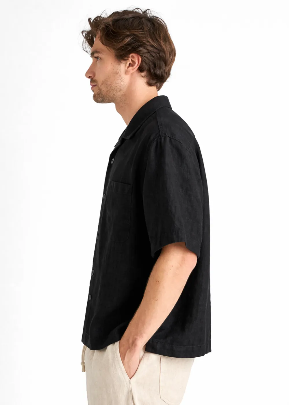 Linen Bowling Short Sleeve Shirt sold by Danali product image thumbnail 2