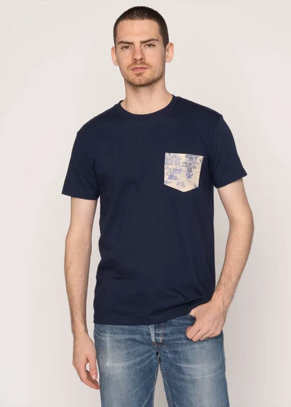 Pocket Tee - Linen Cats made by Naked & Famous Denim