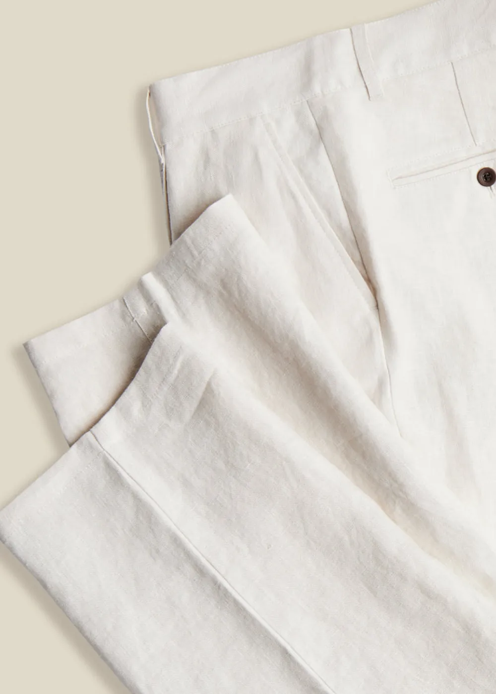 Single Pleat Linen Trouser sold by Danali product image thumbnail 3