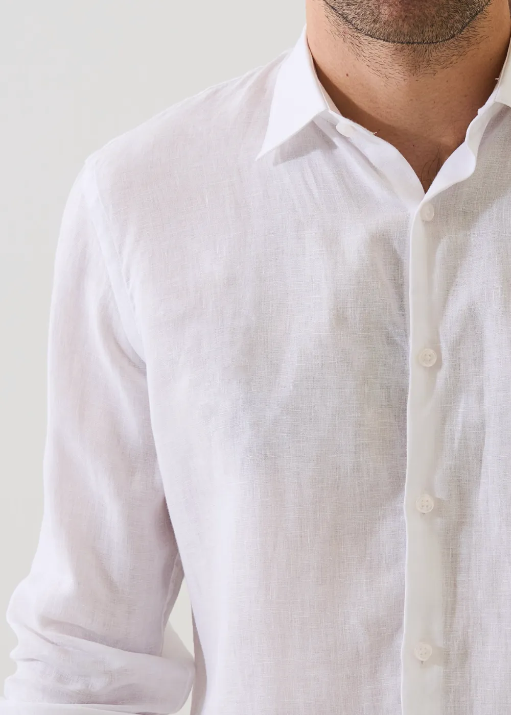 Linen Chambray Point Collar Sport Shirt sold by Danali product image thumbnail 2