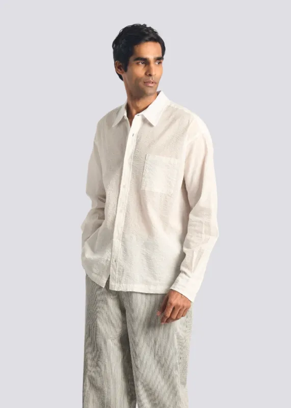 White Ripple Leisure Shirt made by Bather