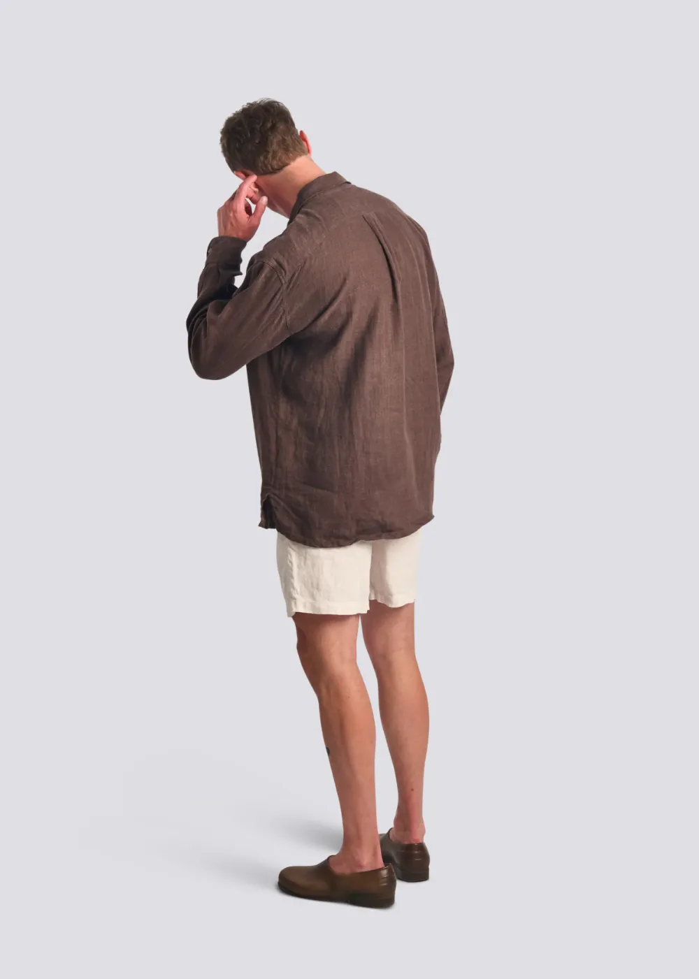 Espresso Linen Leisure Shirt sold by Danali product image thumbnail 3