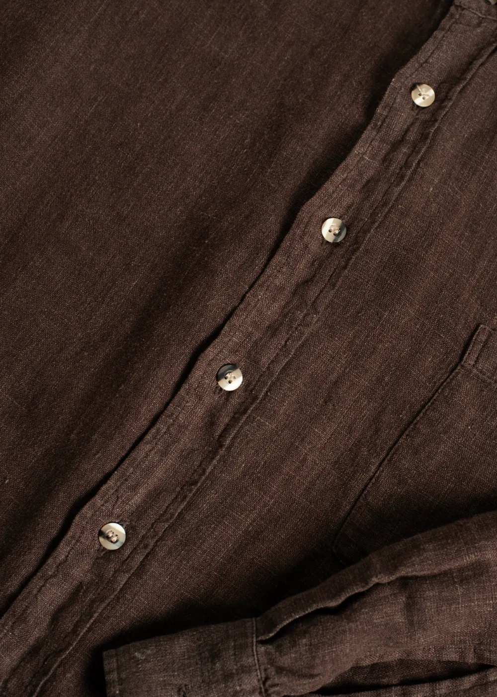 Espresso Linen Leisure Shirt sold by Danali product image thumbnail 4