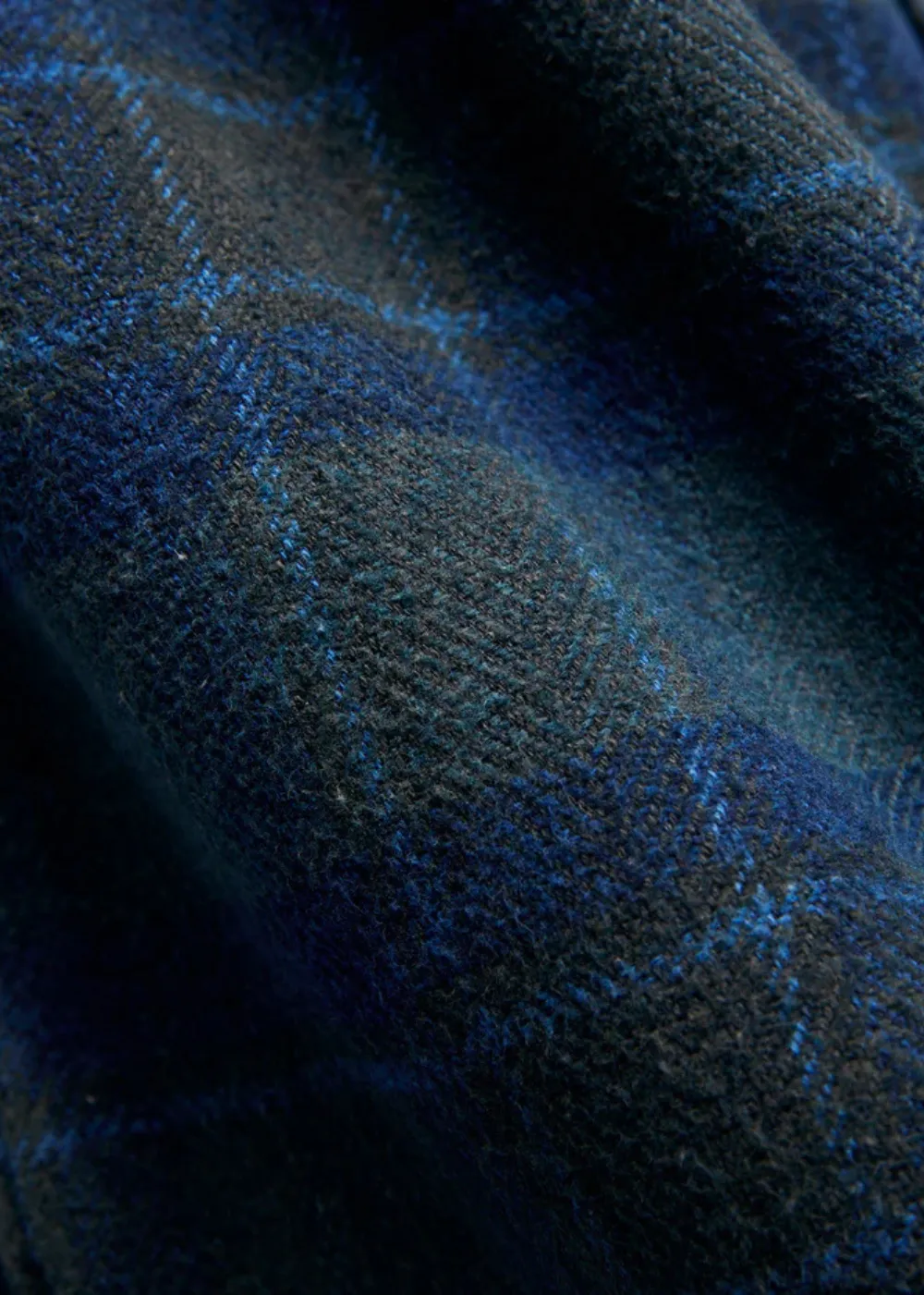 Cotton Tweed Check Indigo Over Dye Shirt sold by Danali product image thumbnail 3