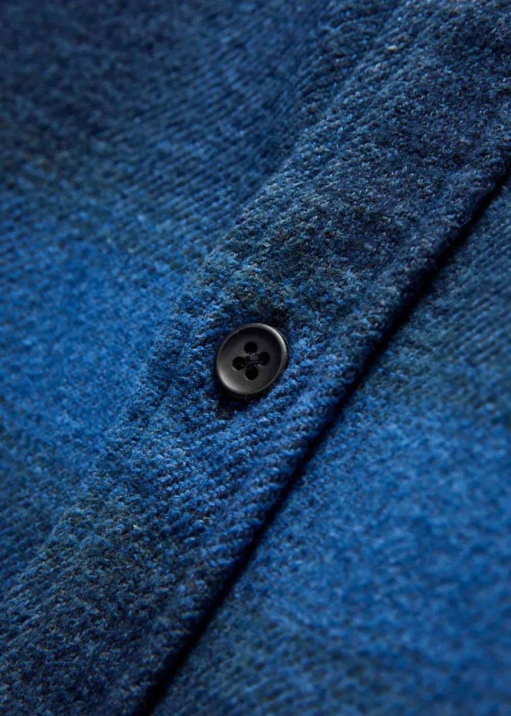 Cotton Tweed Check Indigo Over Dye Shirt sold by Danali product image thumbnail 5
