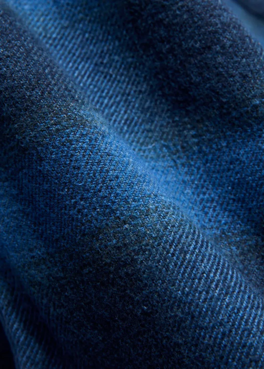 Cotton Tweed Check Indigo Over Dye Shirt sold by Danali product image thumbnail 4