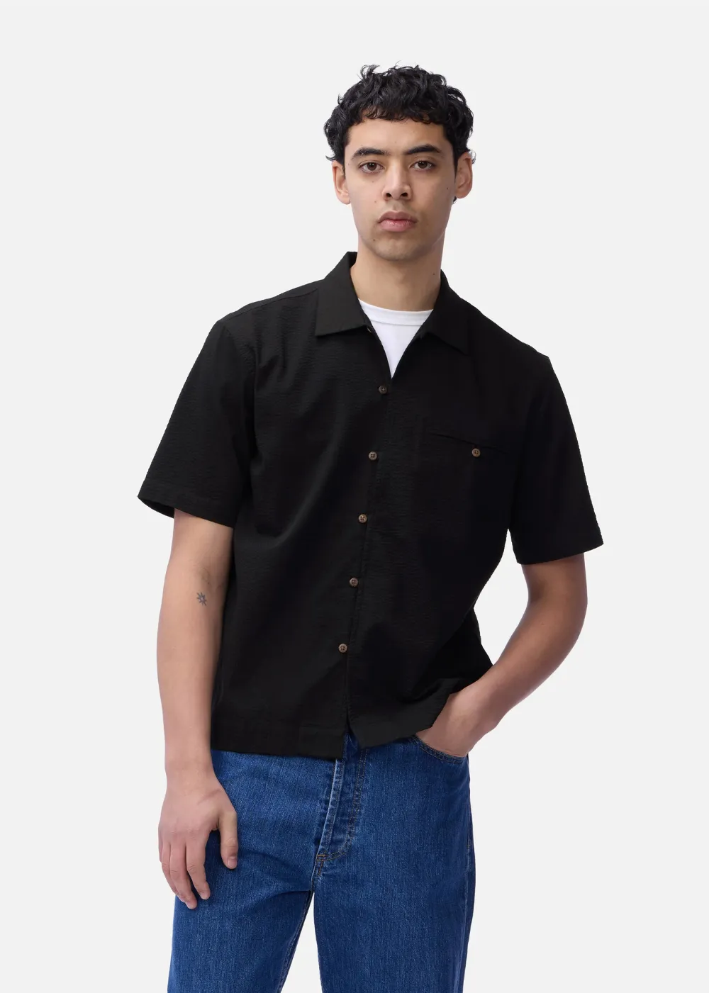 Seersucker Short Sleeve Loop Shirt sold by Danali
