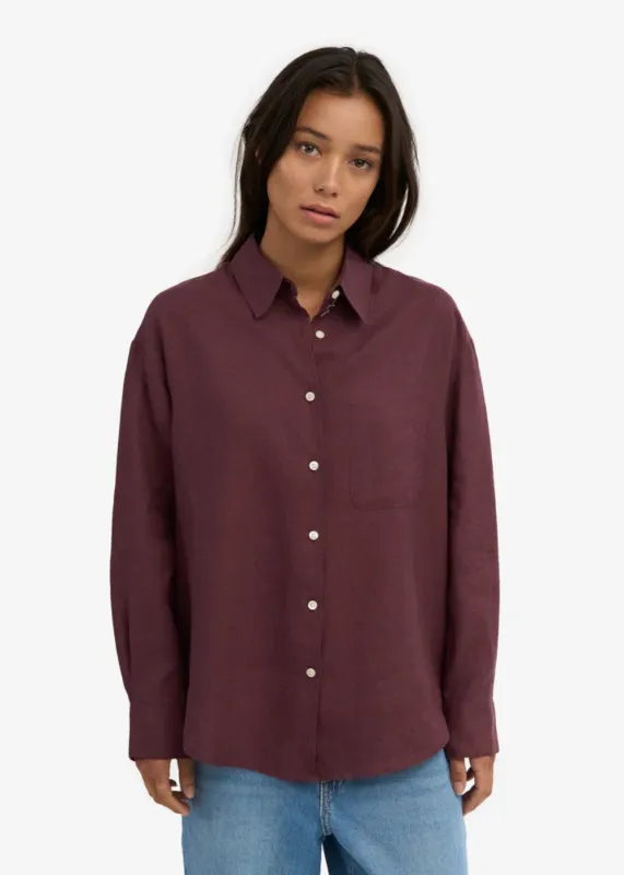 Linen Oversized Shirt made by Colorful Standard