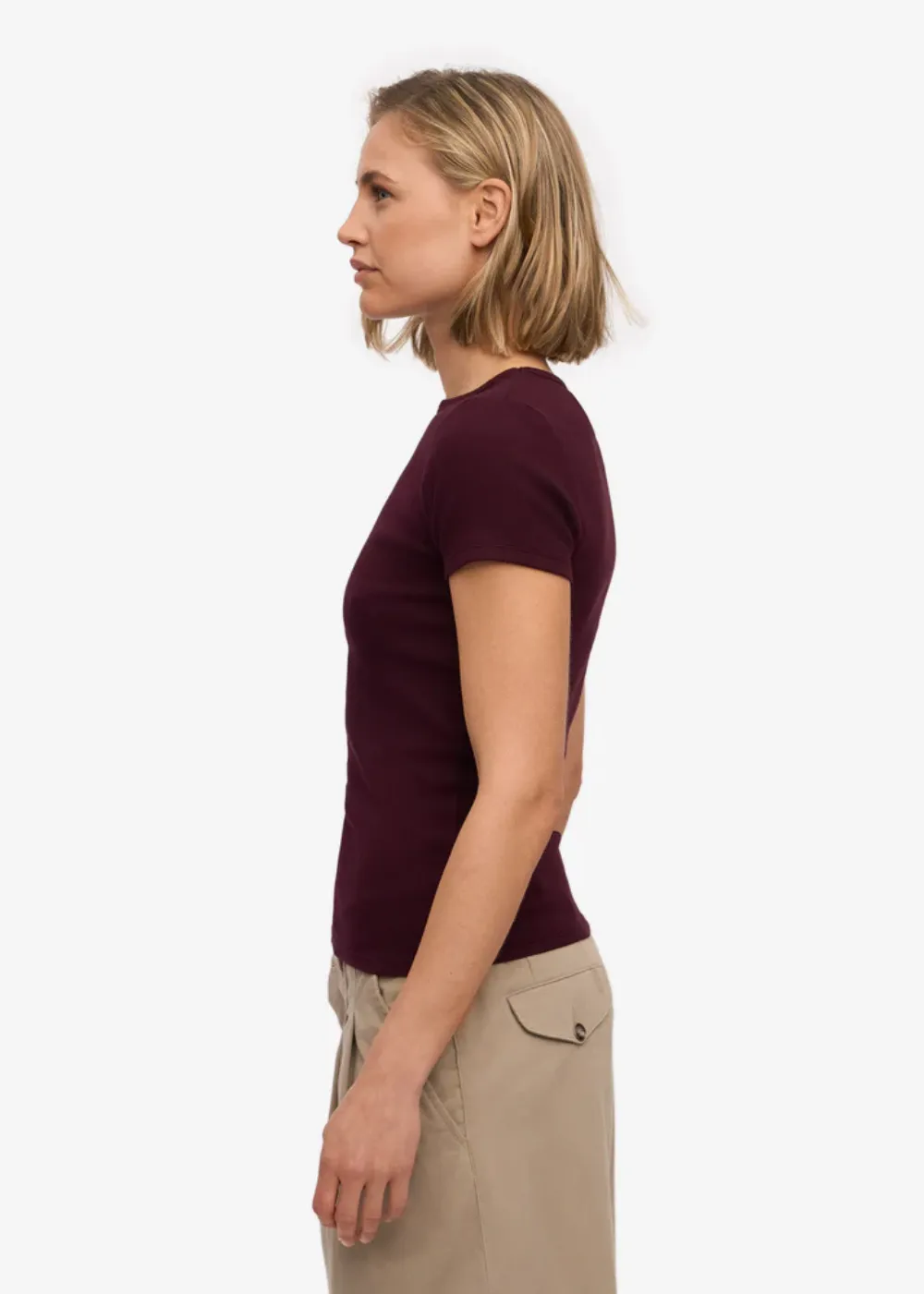 Organic Rib SS T-Shirt sold by Danali product image thumbnail 3