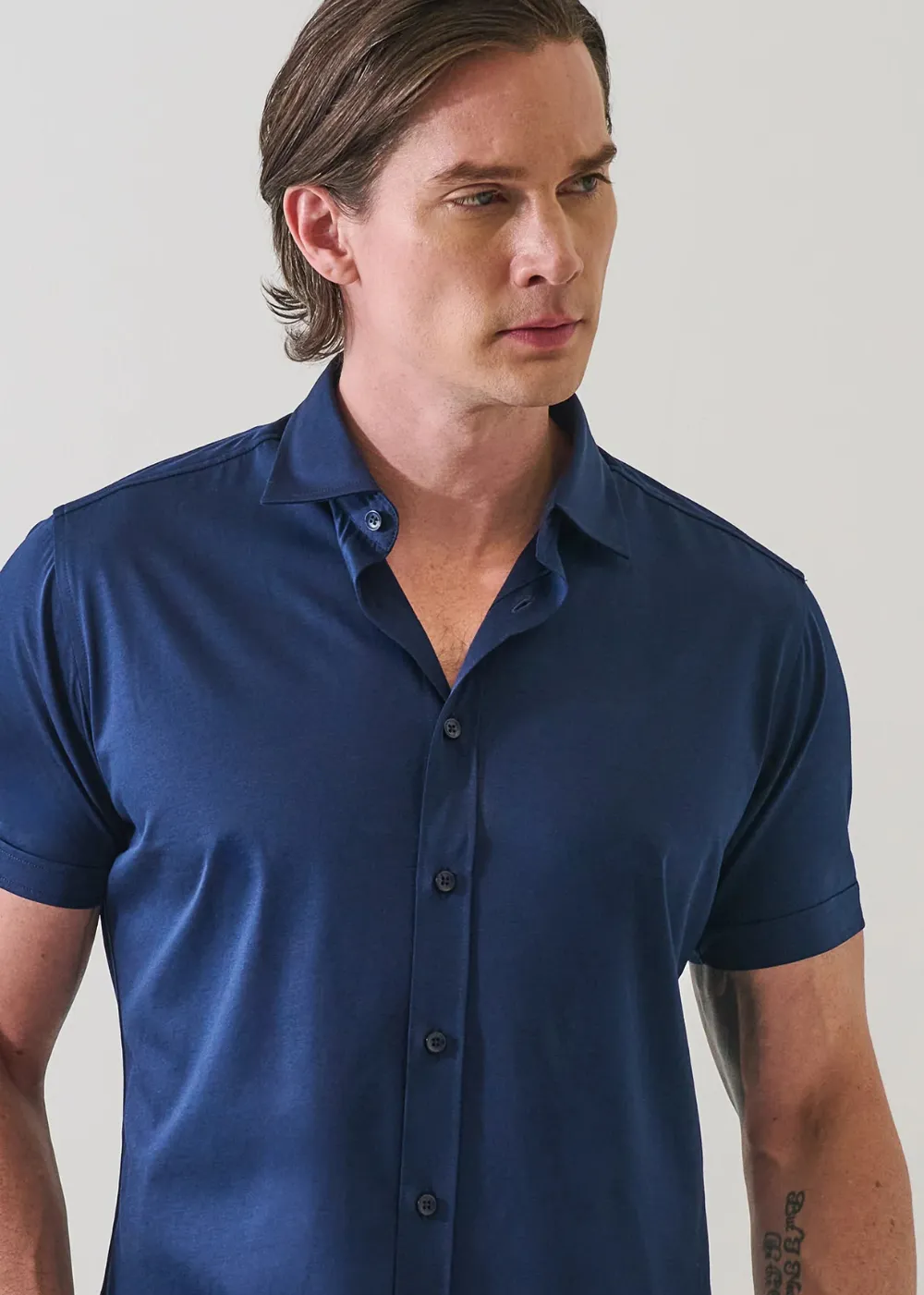 Solid Cotton/Modal Sport Shirt sold by Danali product image thumbnail 2