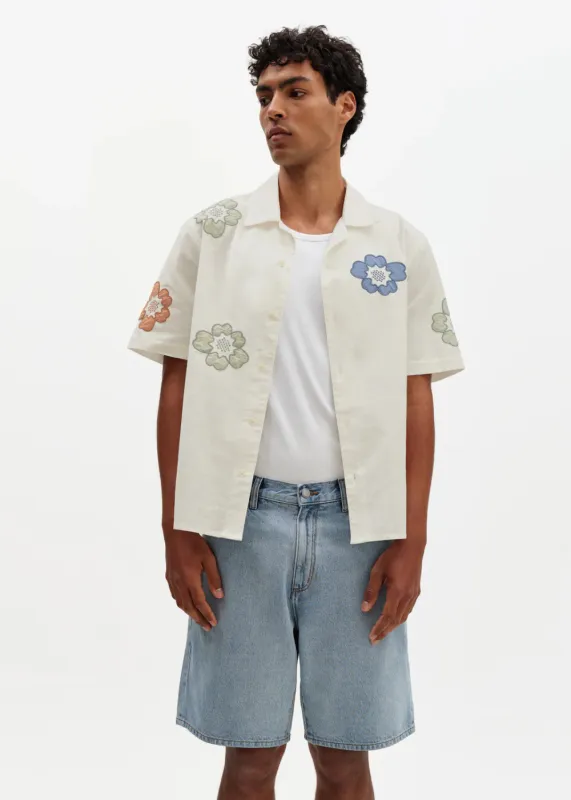 Didcot SS Shirt Applique Floral made by Wax London