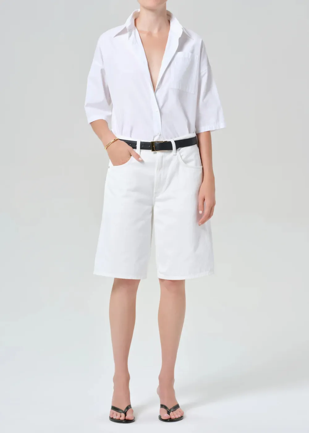 Frances Cropped Cape Button Up Top sold by Danali product image thumbnail 2