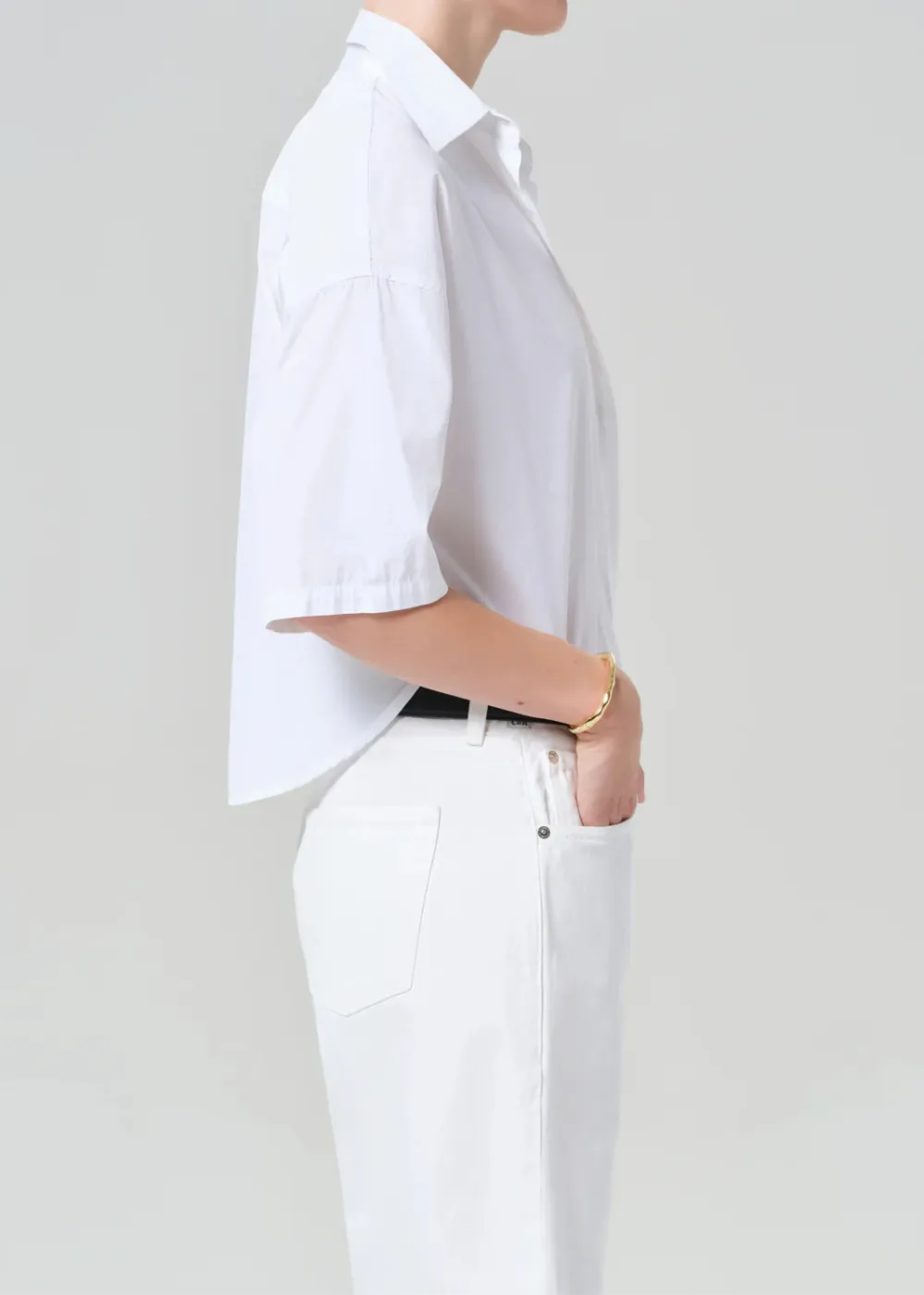 Frances Cropped Cape Button Up Top sold by Danali product image thumbnail 4