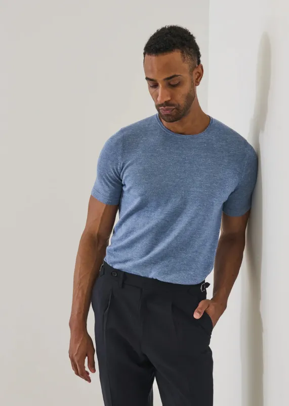 Linen Cotton Crewneck Sweater made by Patrick Assaraf