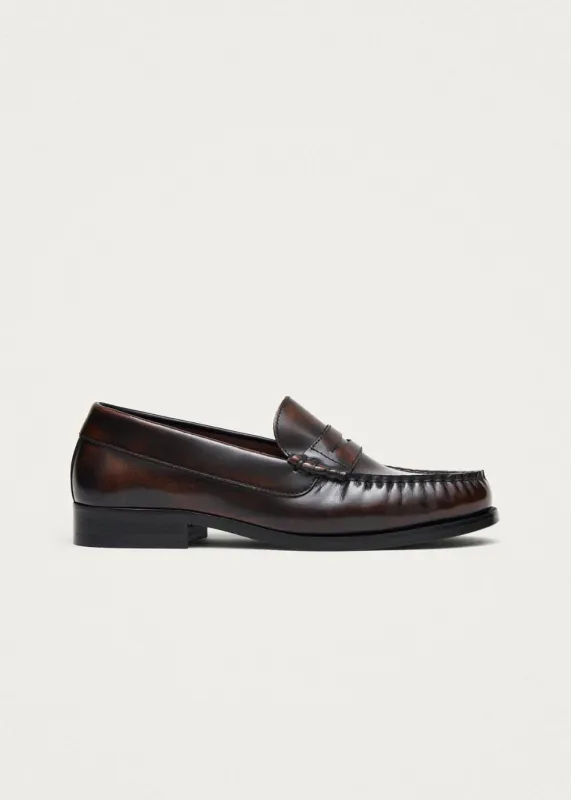 Rivet Vintage Leather Loafers made by Alohas