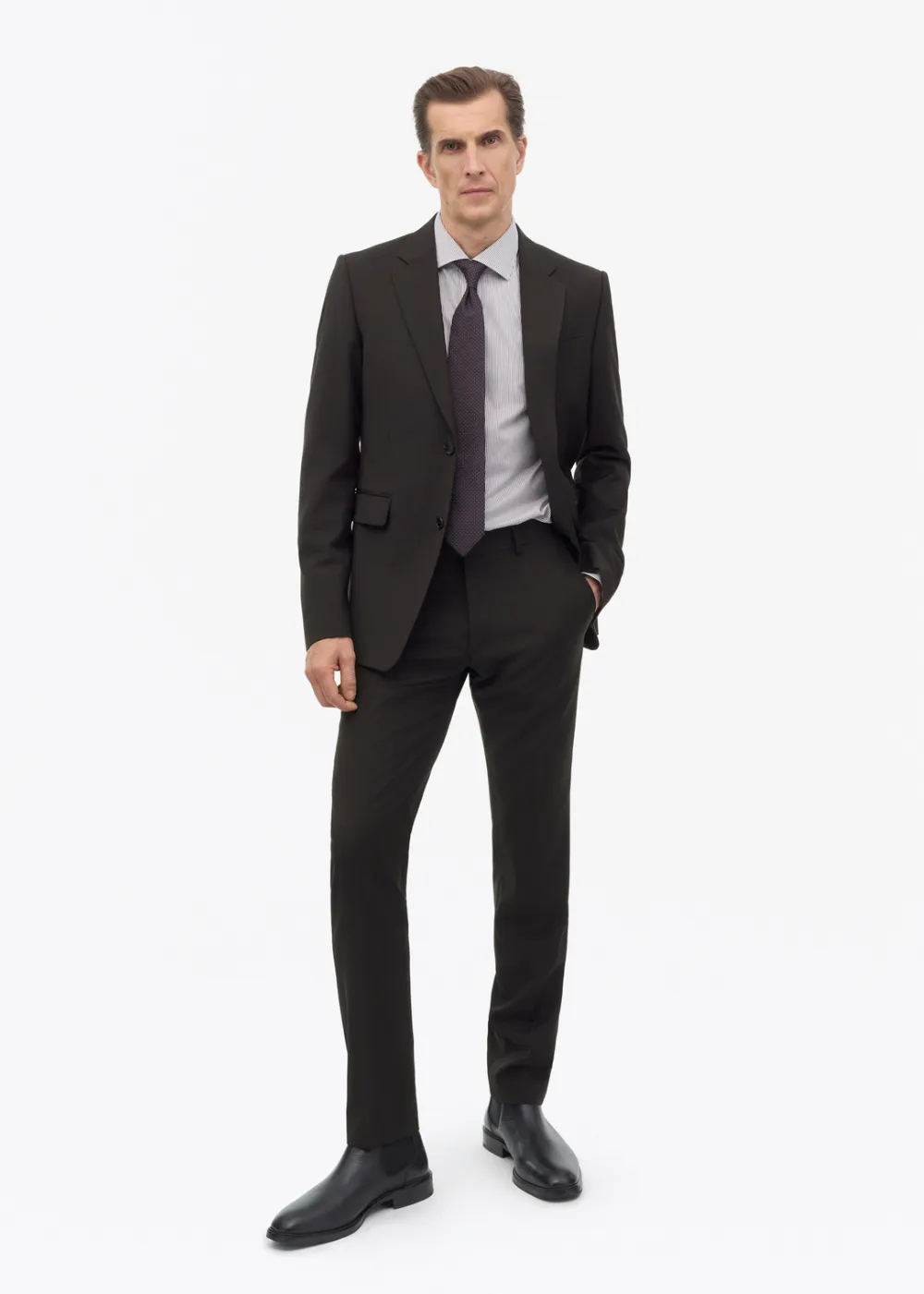 Tenuta Wool Plain Weave Trouser sold by Danali product image thumbnail 2