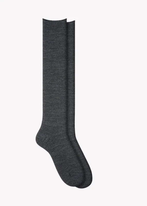 Fine Wool Knee High Socks with Cotton Inside made by Danali