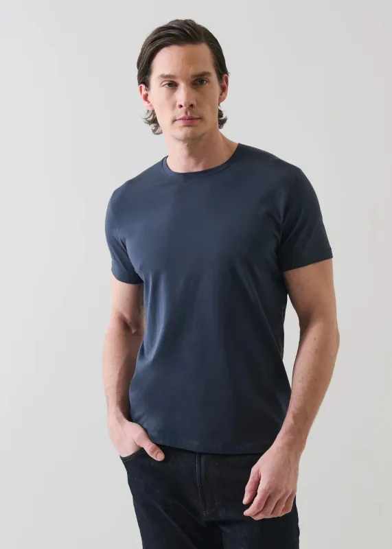 Iconic Pima Cotton Stretch Crew T-Shirt made by Patrick Assaraf