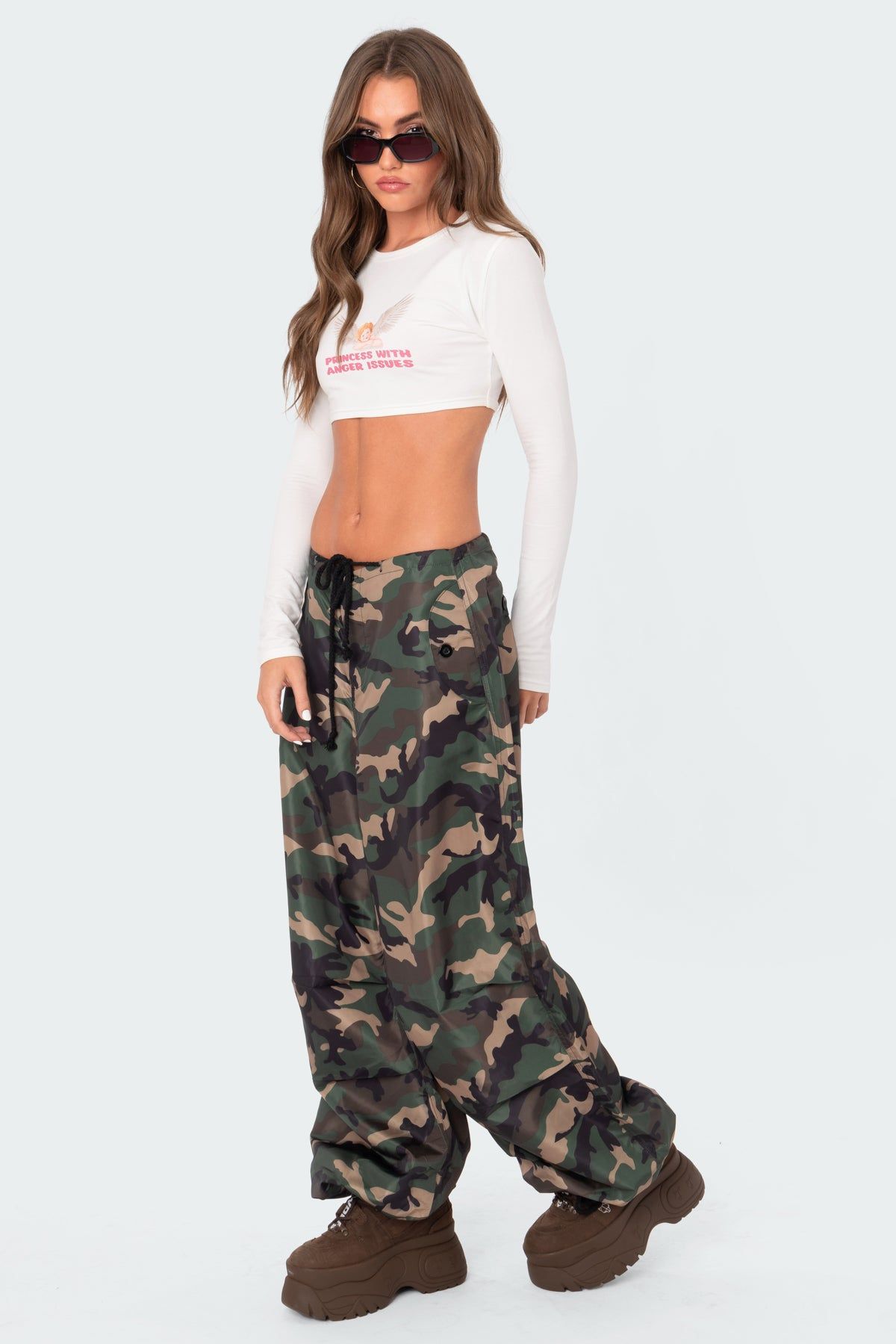 Princess Long Sleeve Crop Top sold by Edikted product image thumbnail 4