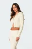 Ray Cable Knit Hooded Cardigan sold by Edikted