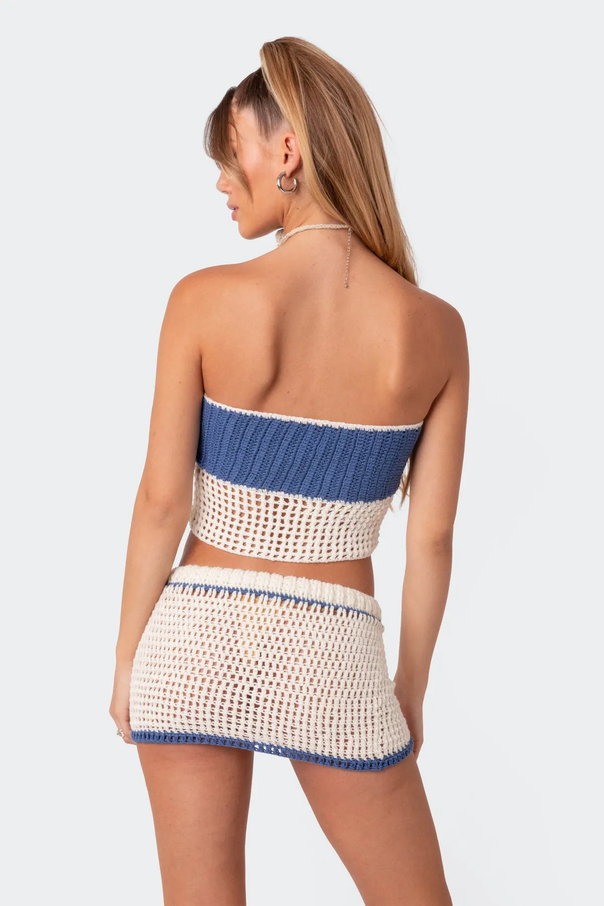 Cabana Contrast Crochet Crop Top sold by Edikted product image thumbnail 5