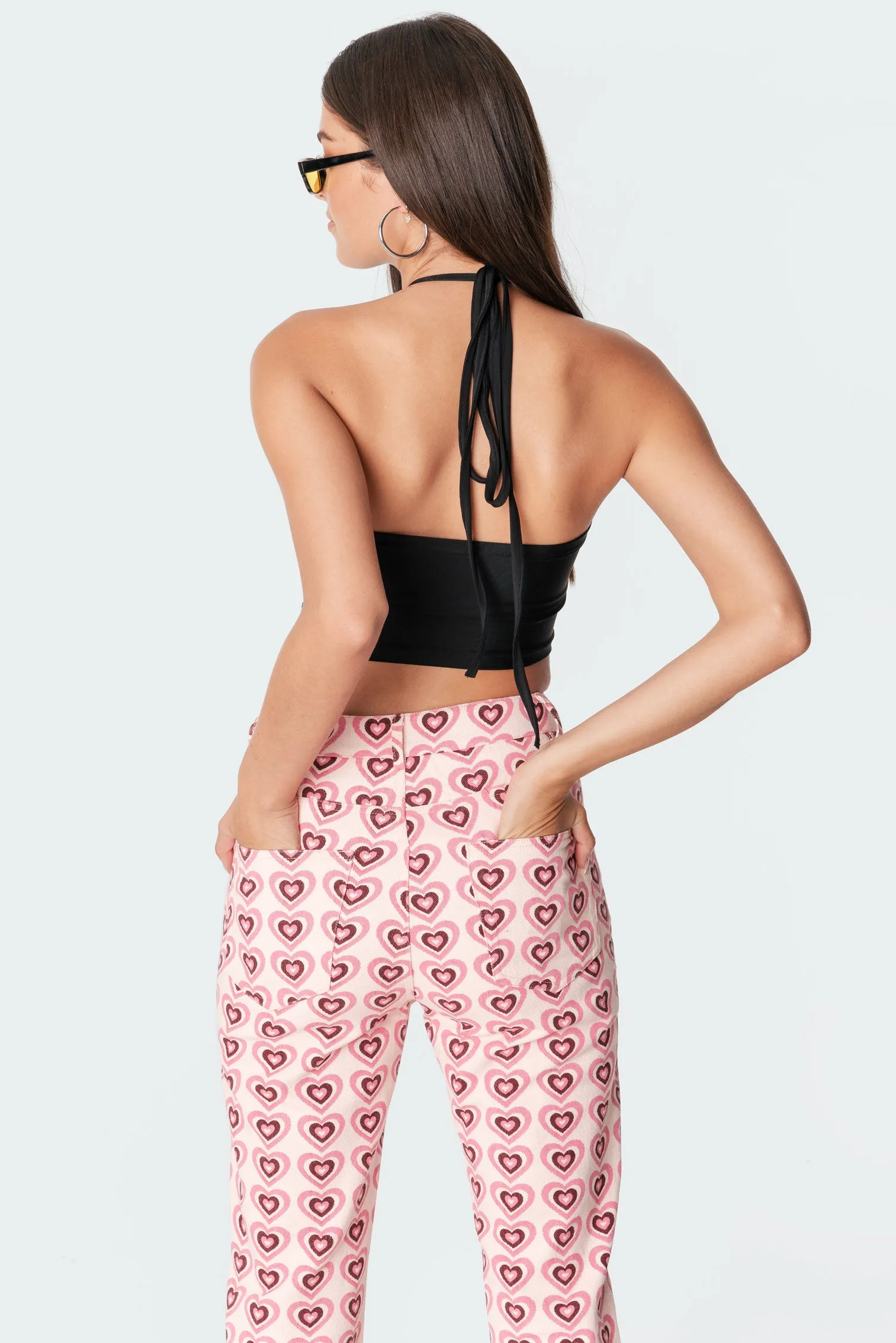 Sianna Heart Halter Crop Top sold by Edikted product image thumbnail 4