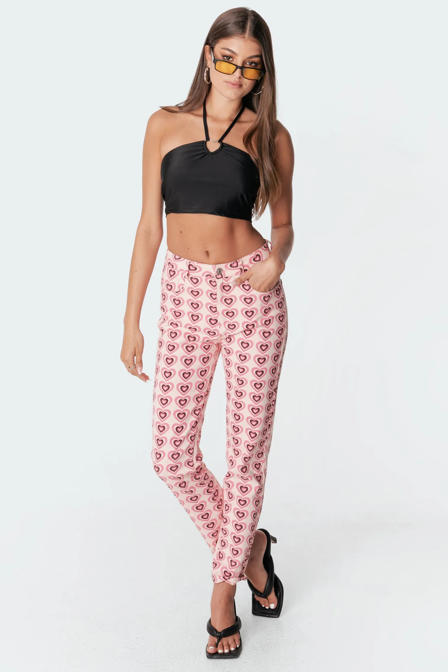 Sianna Heart Halter Crop Top sold by Edikted product image thumbnail 2