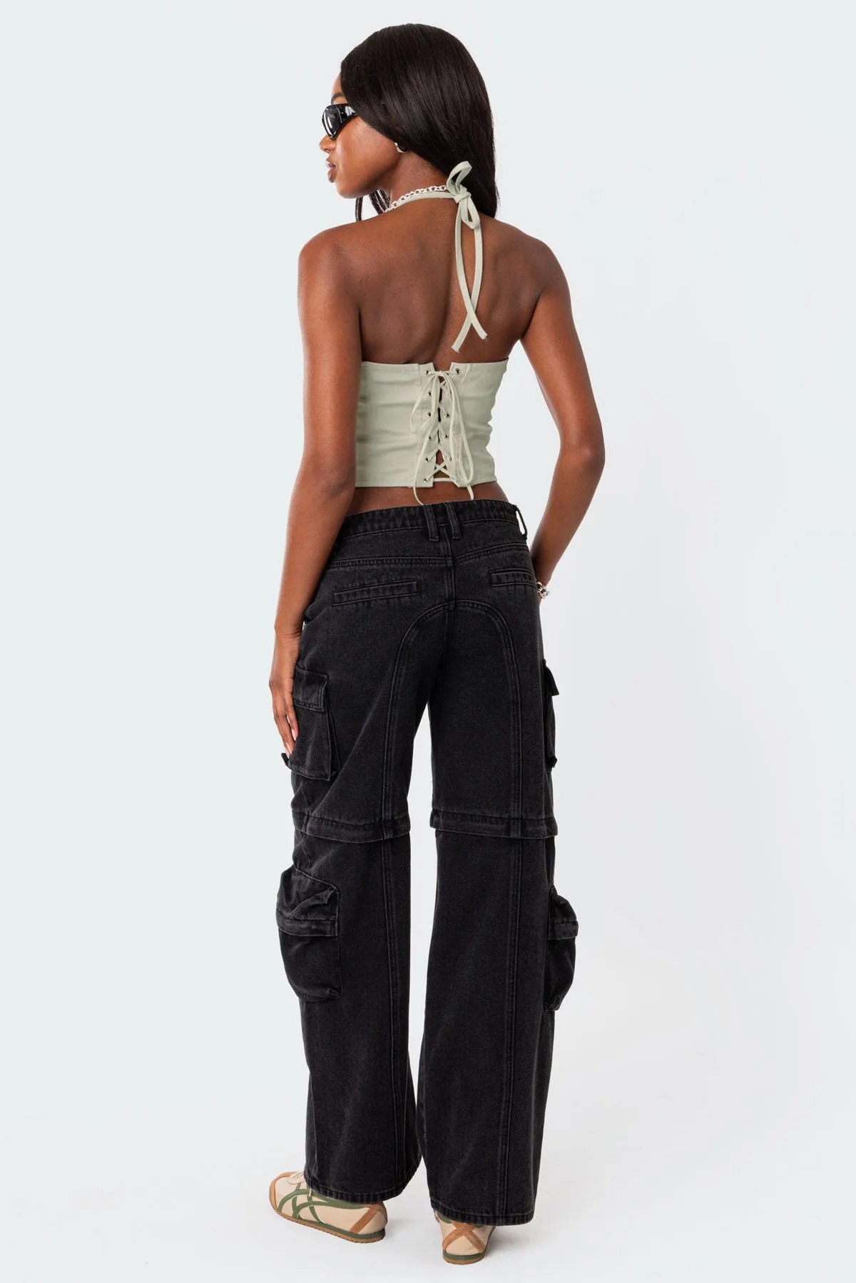 Convertible Two Piece Denim Cargo Pants sold by Edikted product image thumbnail 5