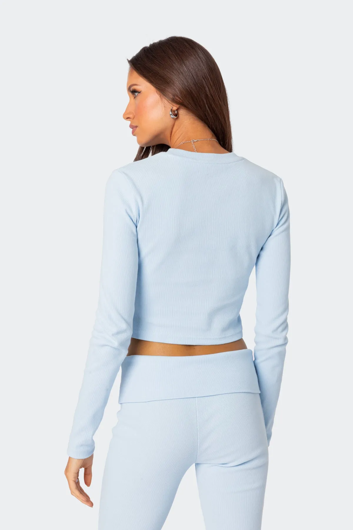 Coffee Break Ribbed Top sold by Edikted product image thumbnail 5