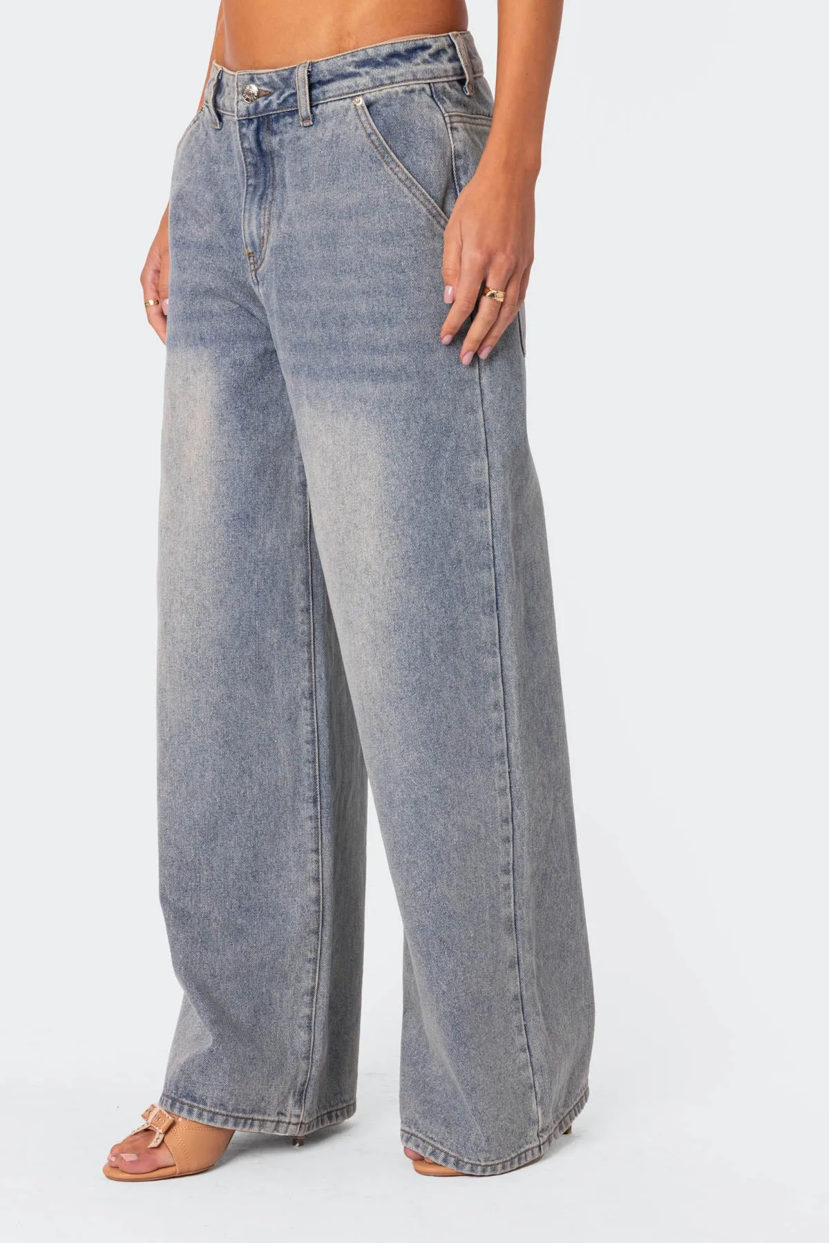 Myla Washed Low Rise Baggy Jeans sold by Edikted product image thumbnail 3