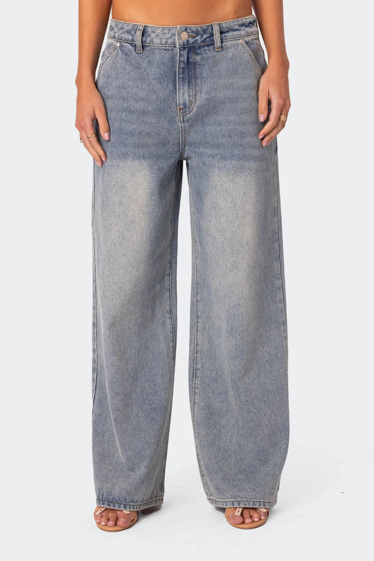 Myla Washed Low Rise Baggy Jeans sold by Edikted product image thumbnail 2