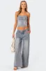 Myla Washed Wide Leg Jeans sold by Edikted