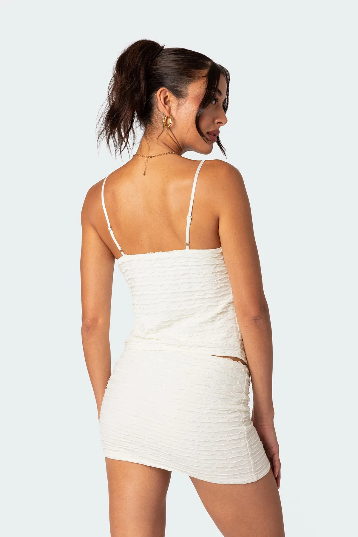 Alessia Tie Front Ruffled Top sold by Edikted product image thumbnail 4