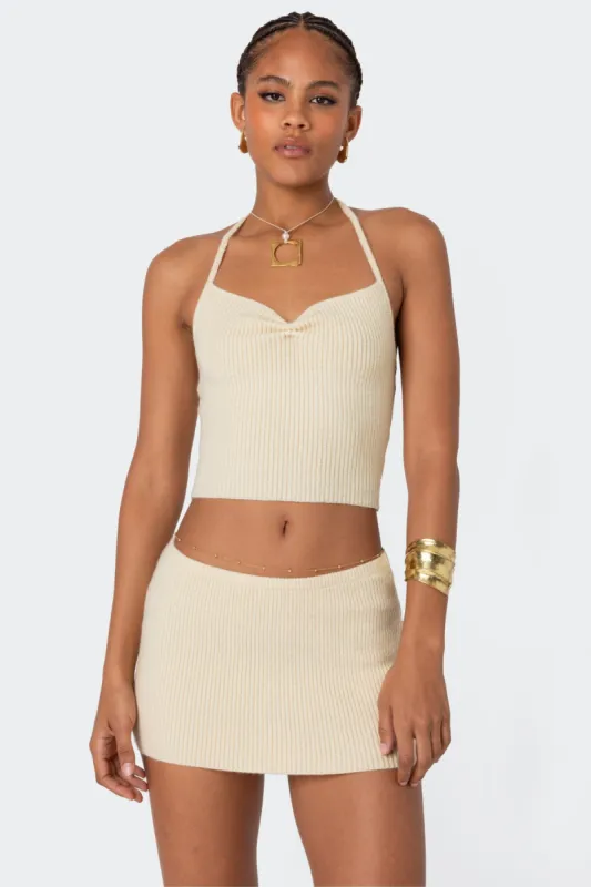 Fiona Cinched Knit Top sold by Edikted