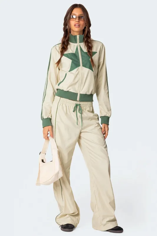 Superstar Nylon Track Pants sold by Edikted