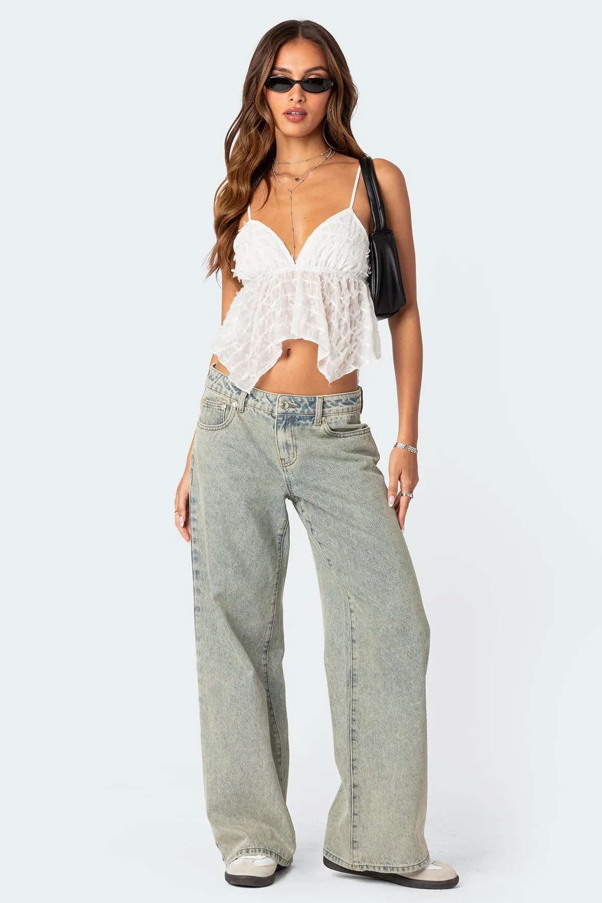 Flutter Frilled Tie Back Top sold by Edikted product image thumbnail 5