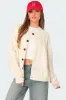 Rory Oversized Cable Knit Cardigan sold by Edikted