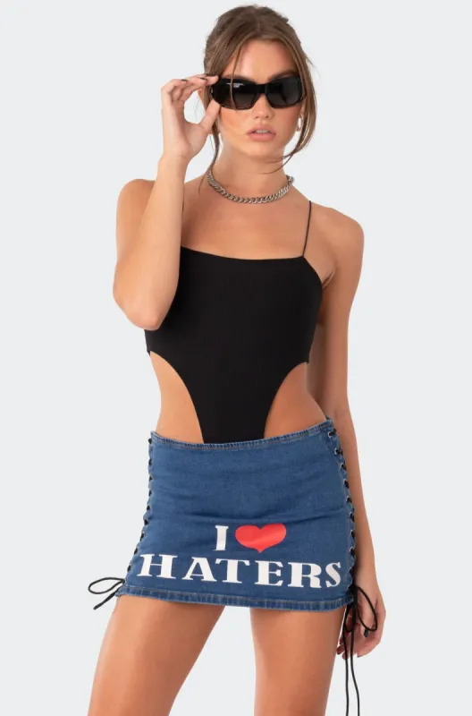 Camilla Ribbed High-Cut Bodysuit sold by Edikted