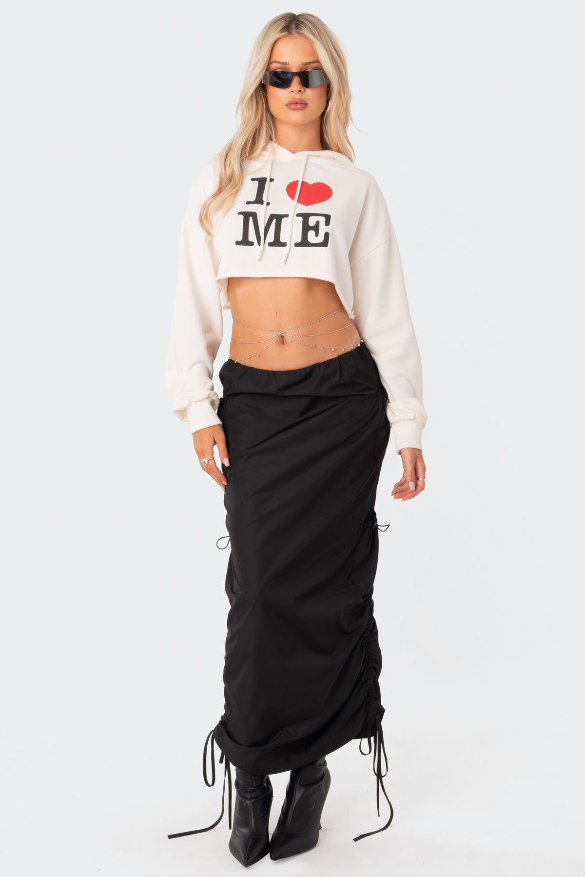 I Love Me Cropped Hoodie sold by Edikted product image thumbnail 5