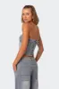 Myla Washed Denim Corset sold by Edikted