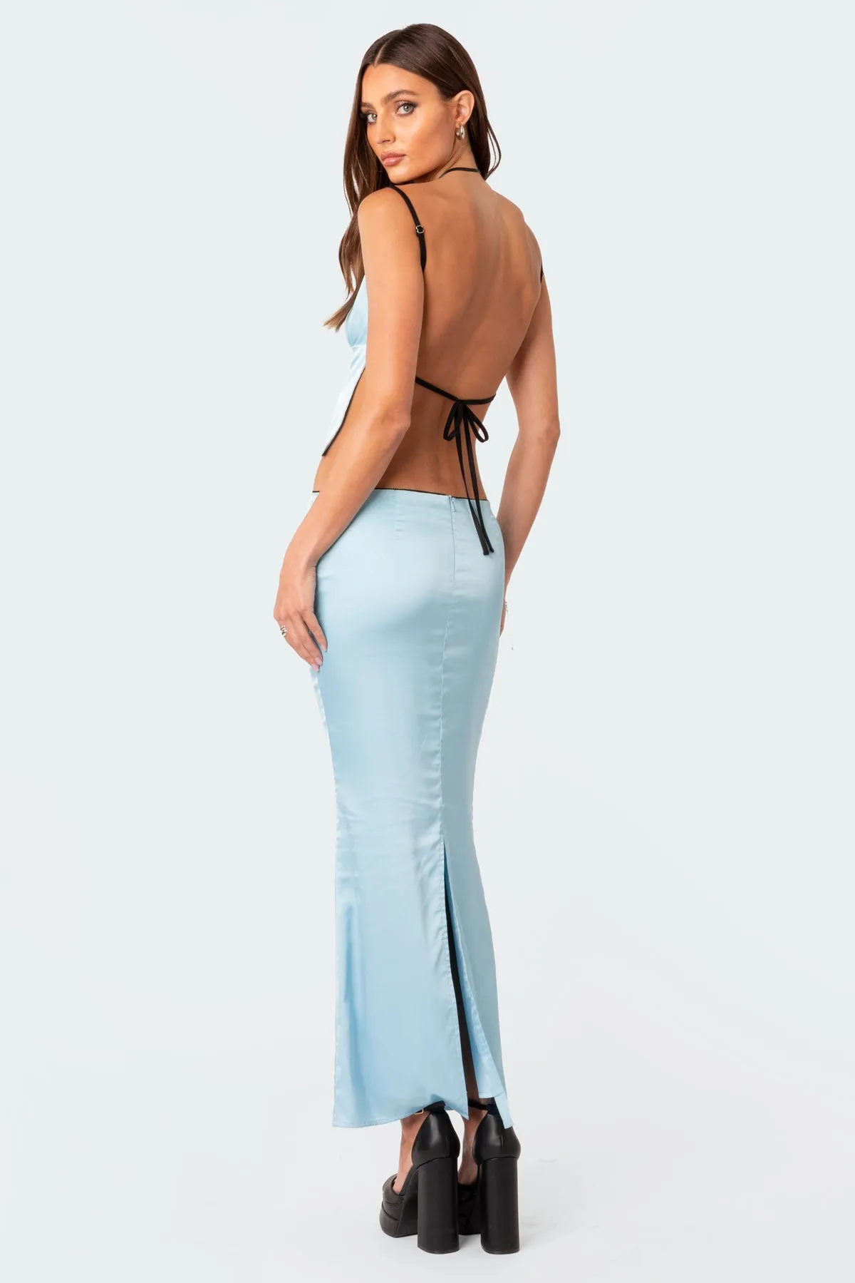 Satin Open Back Top sold by Edikted product image thumbnail 3