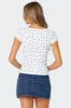 Orly Floral Ribbed Top sold by Edikted