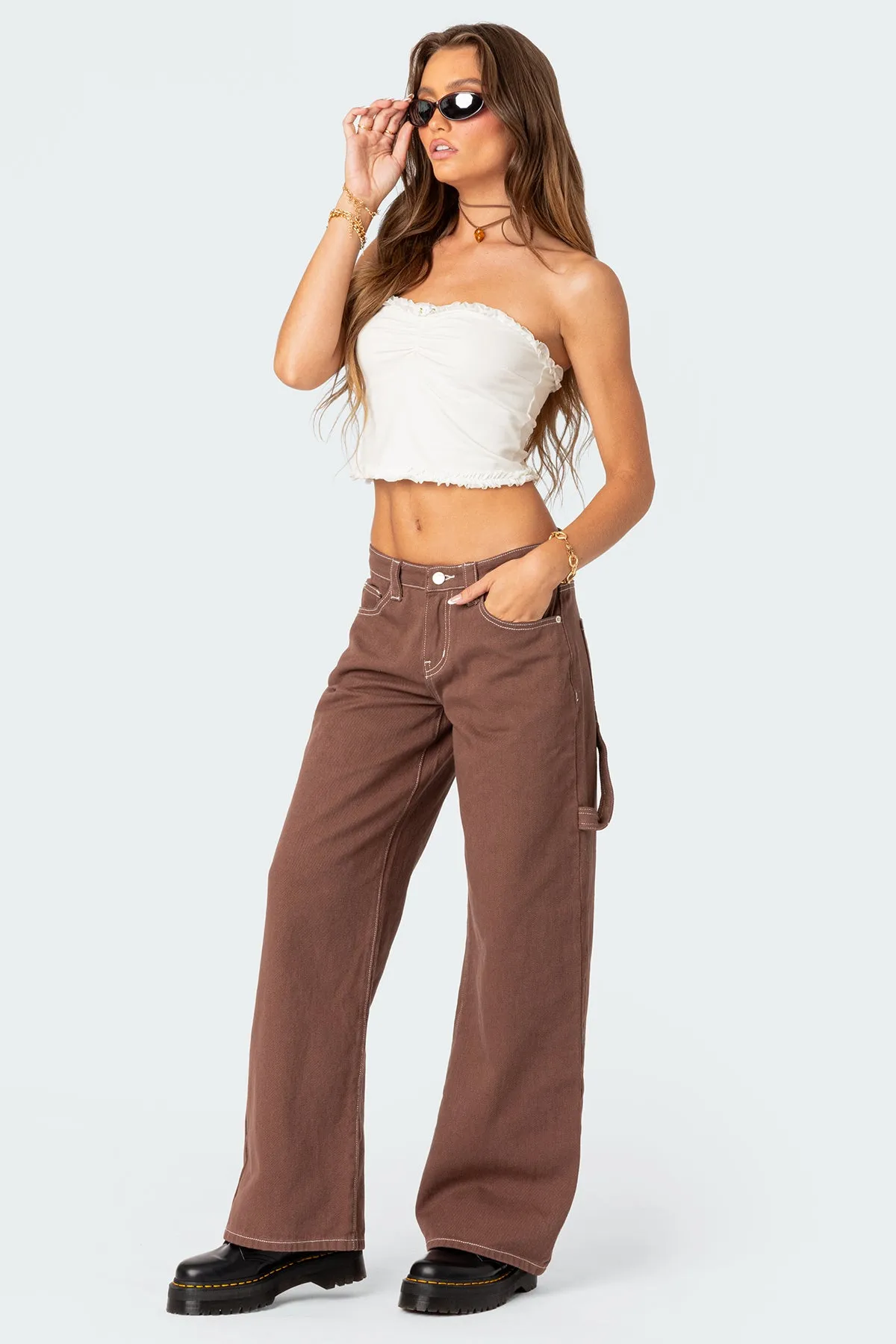 Ruffled Hem Tube Top sold by Edikted product image thumbnail 5