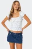 Orly Floral Ribbed Top sold by Edikted