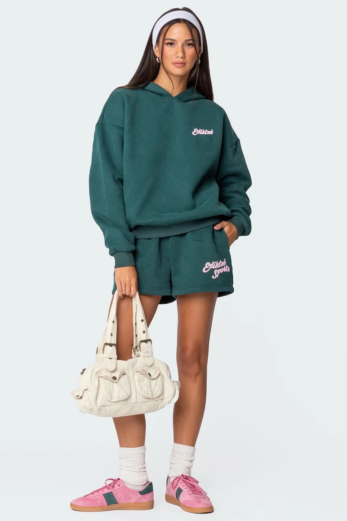 So Sporty Sweat Shorts sold by Edikted