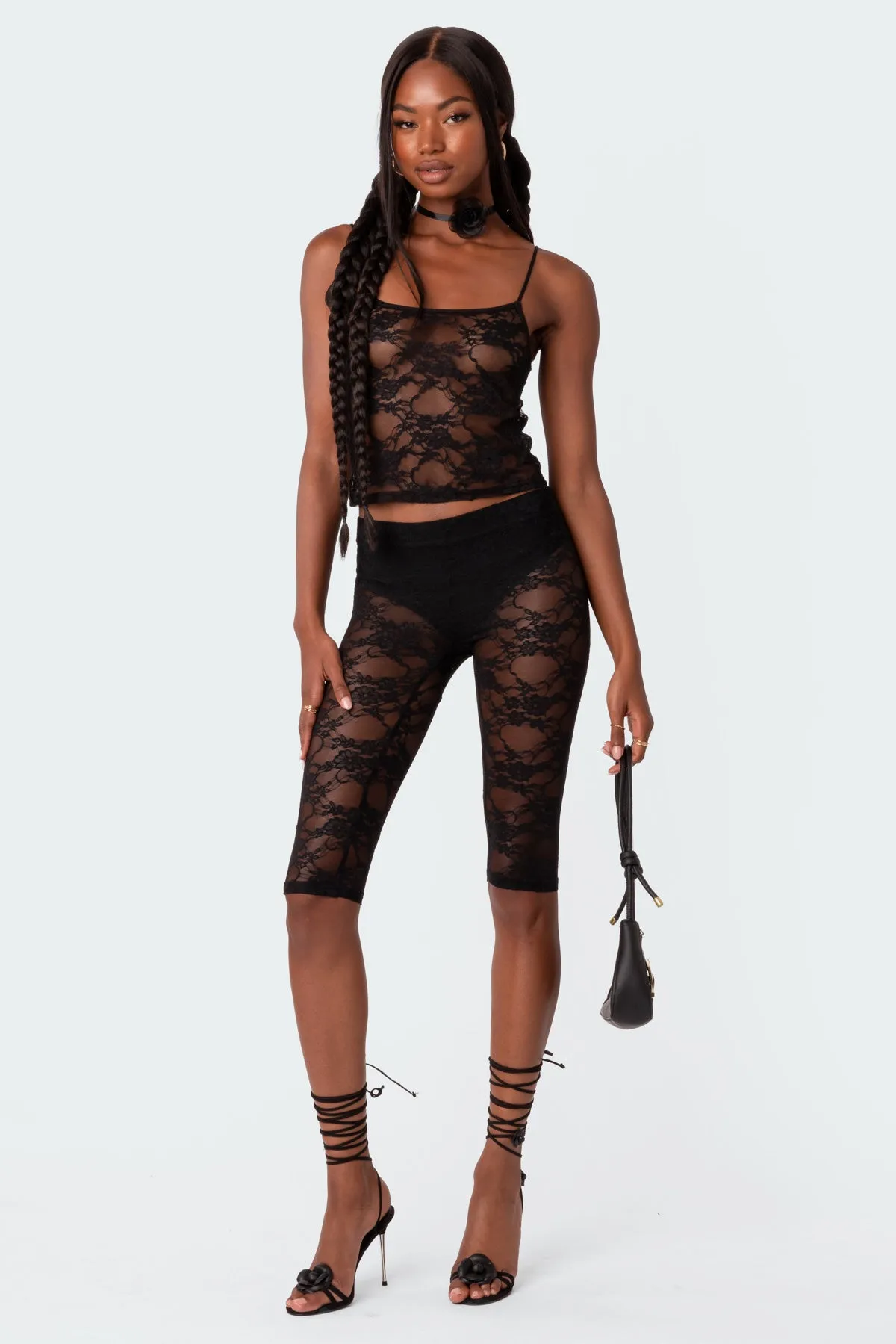 Gianna Sheer Lace Tank Top sold by Edikted product image thumbnail 4