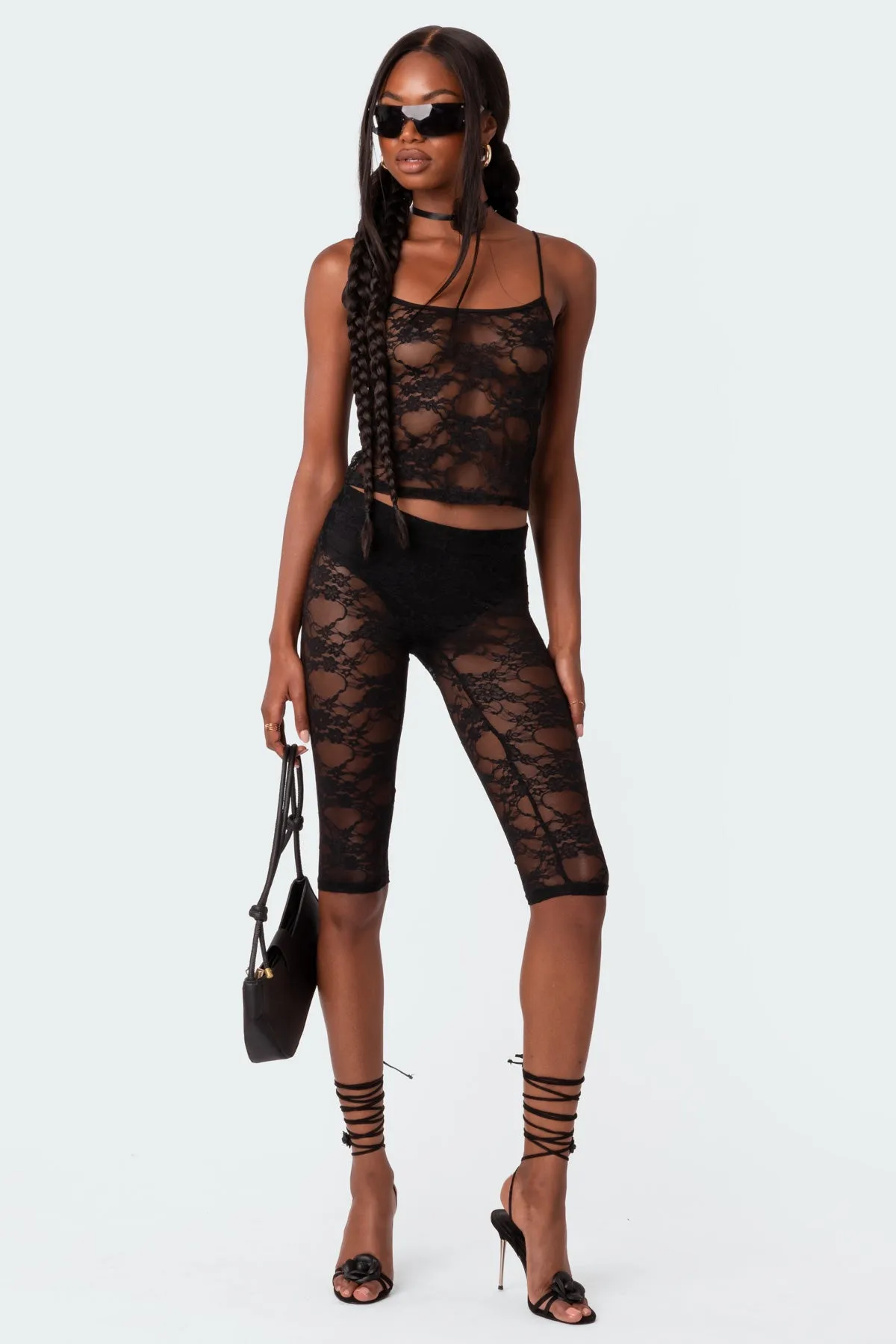 Gianna Sheer Lace Tank Top sold by Edikted product image thumbnail 2