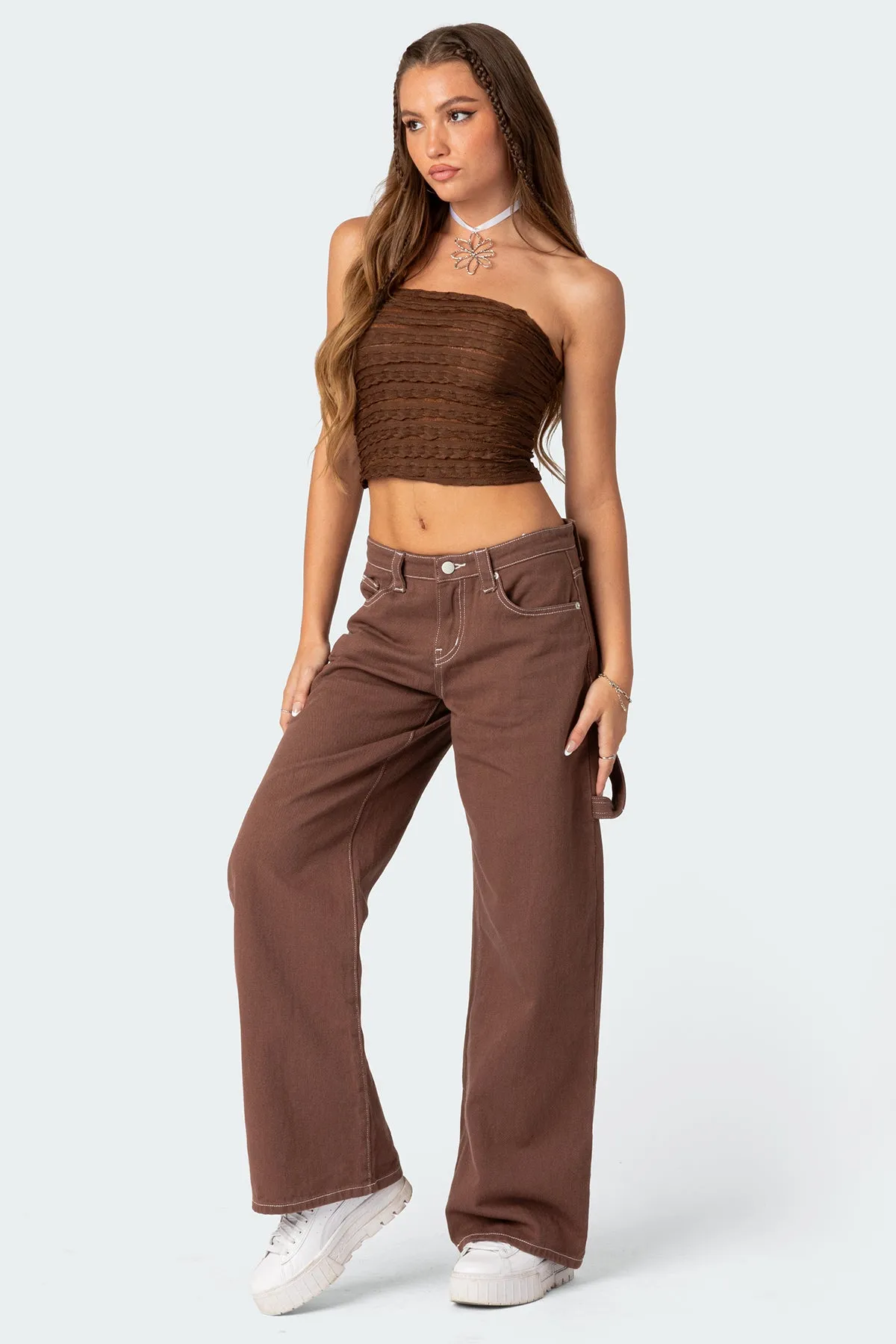 Alora Textured Knit Tube Top sold by Edikted product image thumbnail 5