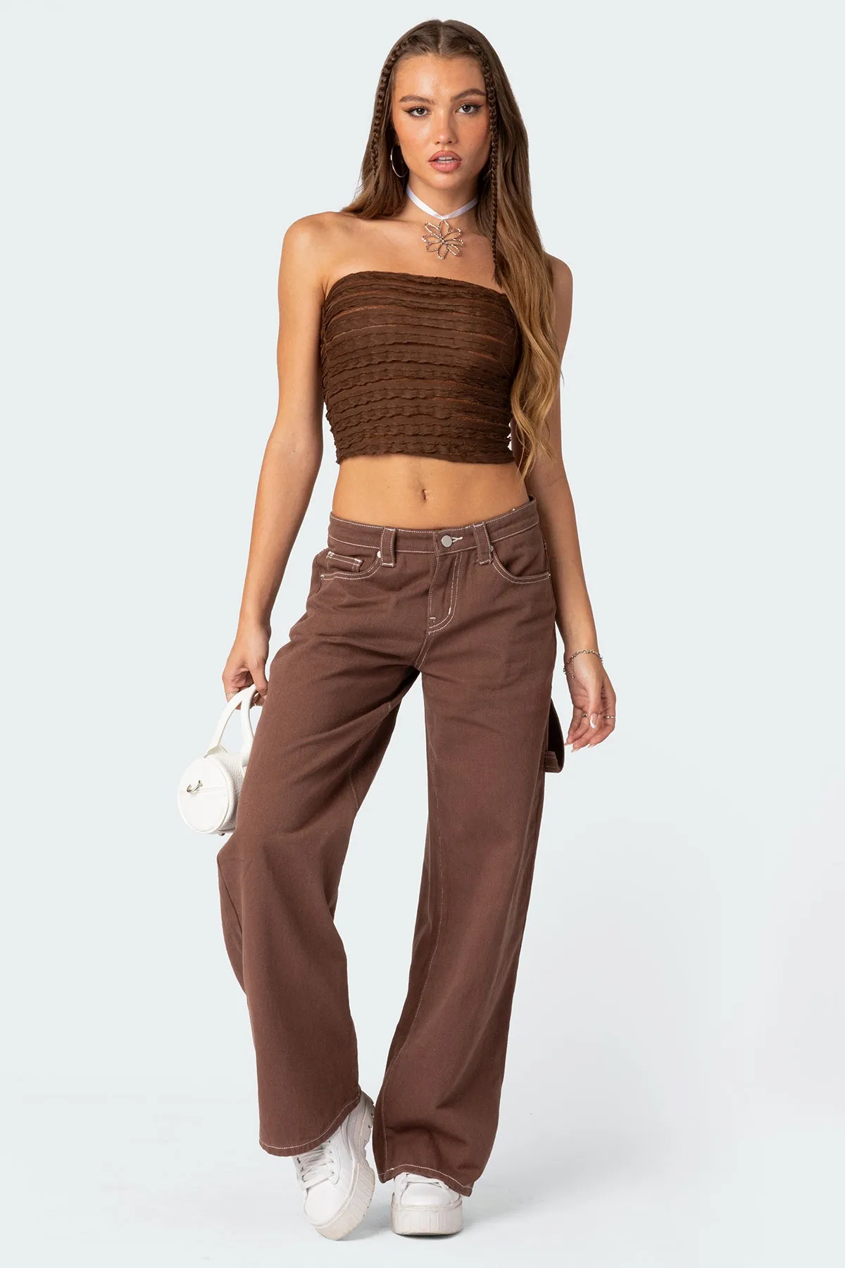 Alora Textured Knit Tube Top sold by Edikted product image thumbnail 2